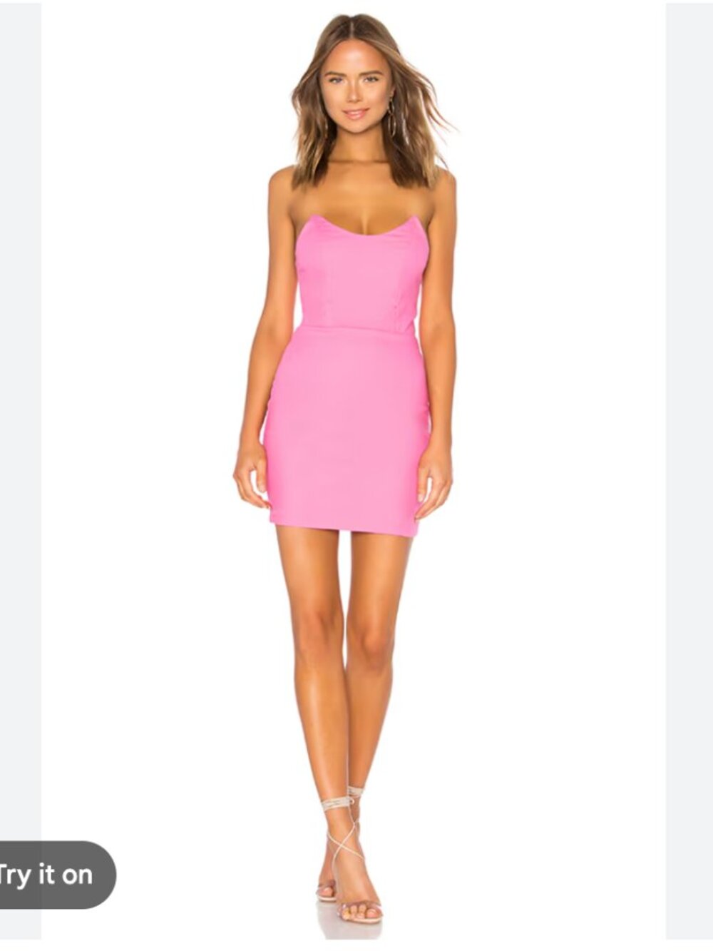 Superdown Stevie Sweetheart Mini Dress- Hot pink size M